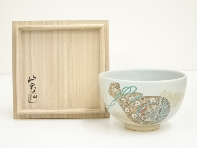 JAPANESE TEA CEREMONY / KYO WARE TEA BOWL CHAWAN / ARTISAN WORK